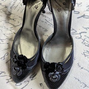 Bottega Veneta women black d'orsay pumps shoes 41
